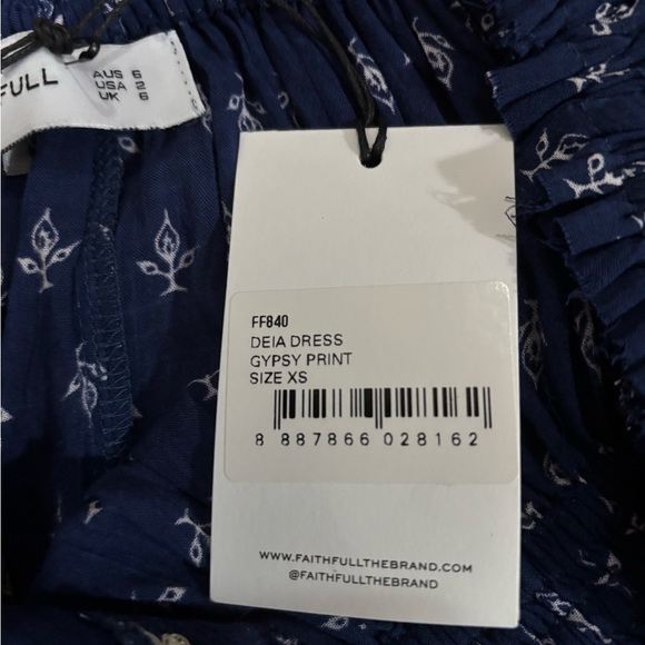 Faithfull the Brand Navy and White Floral Dress - Picture 3 of 6